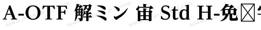 A-OTF 解ミン 宙 Std H字体转换